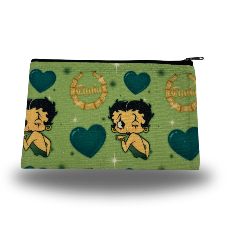 Green Chula Makeup Bag