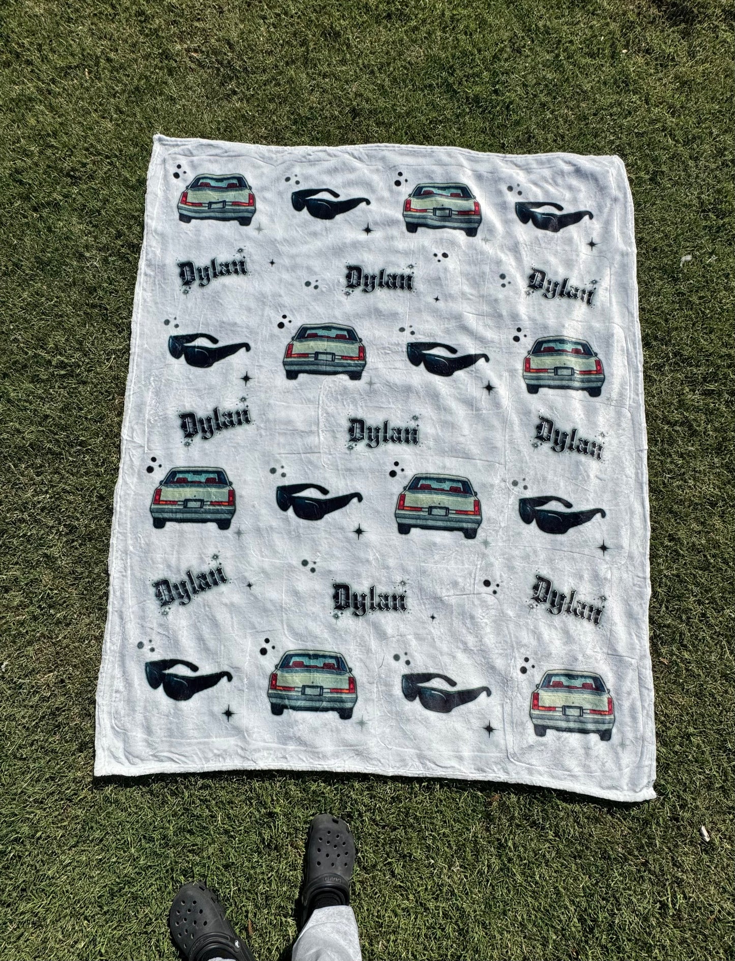 Boys Custom Car Blanket WITH NAME