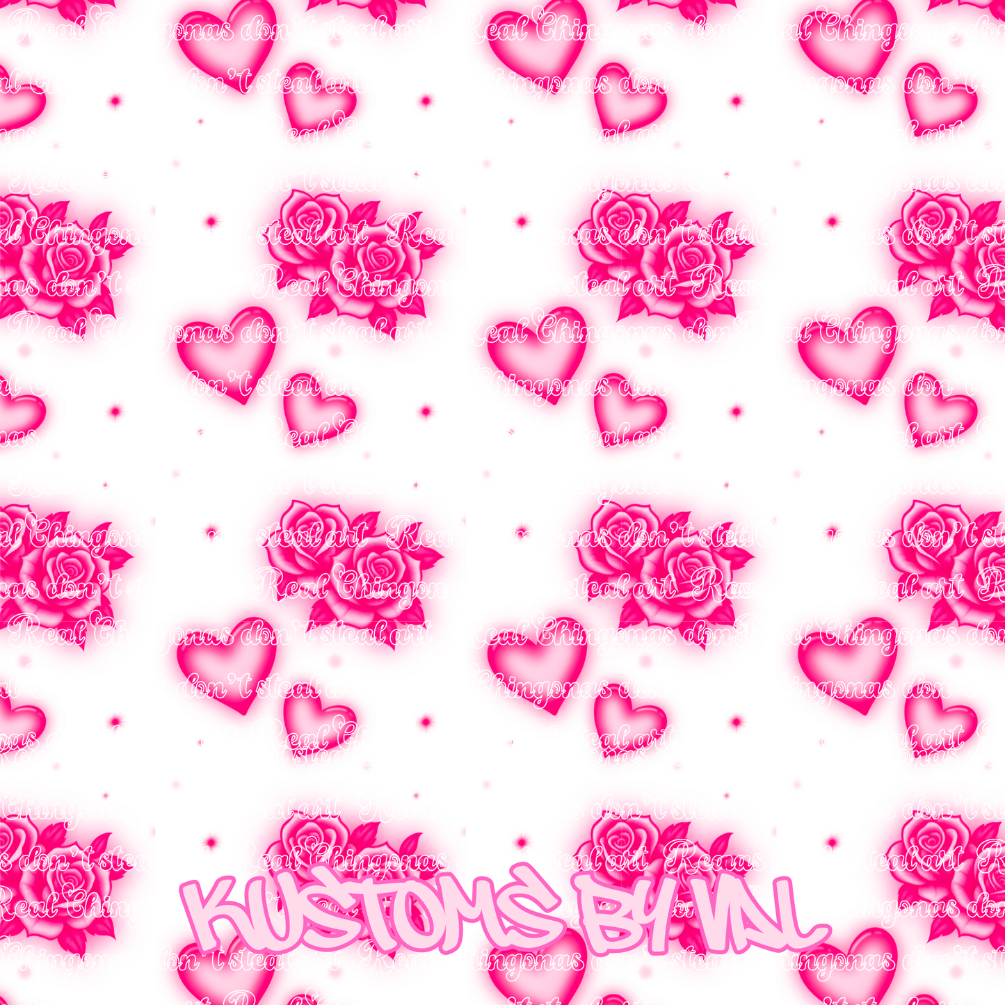 Pink rose seemless design.