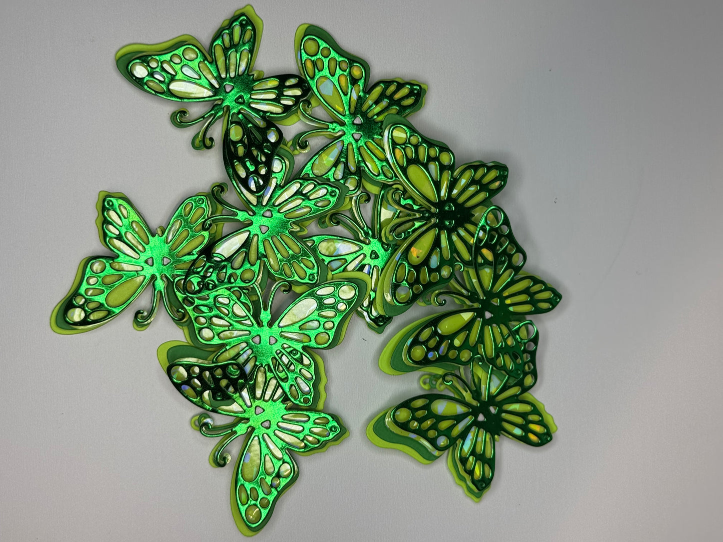 Single 3d green butterfly