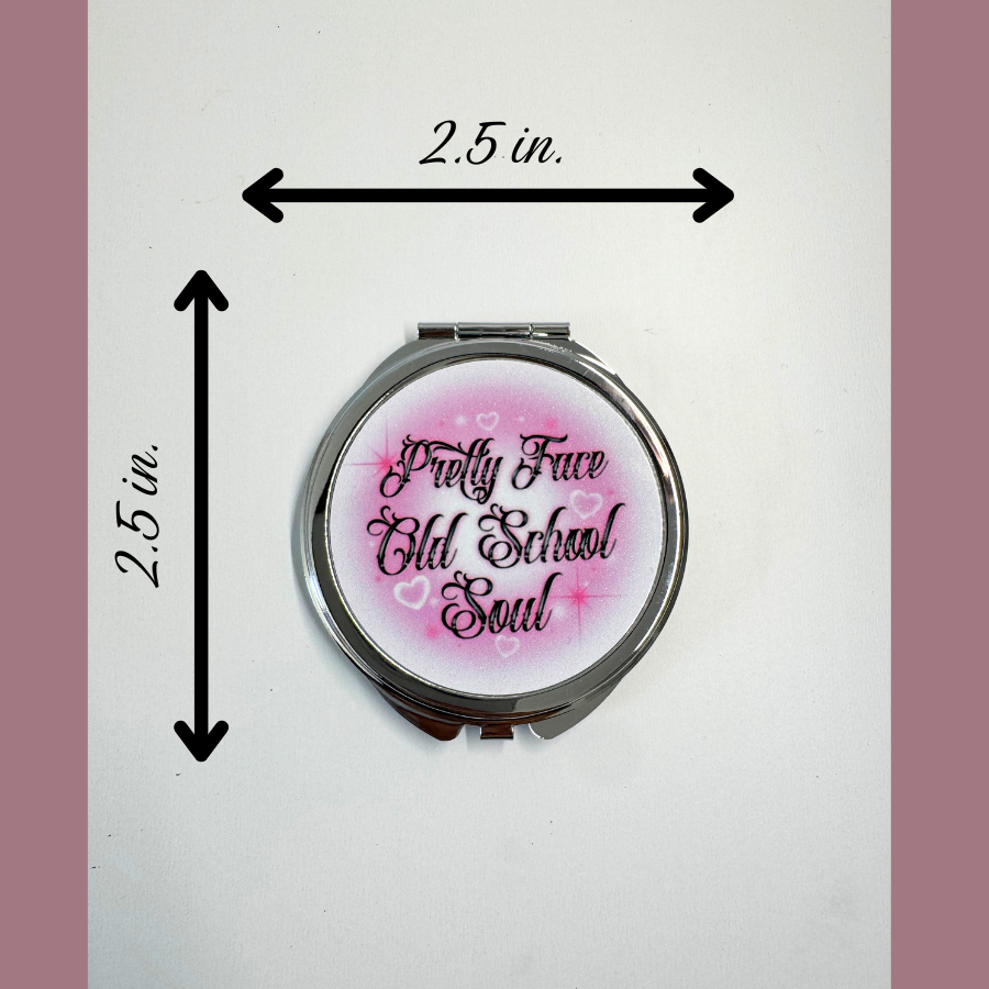 Pink Pretty Face Compact Mirror