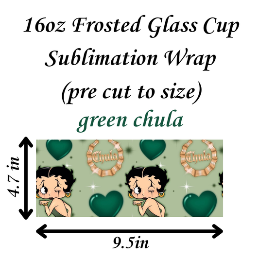 green chula 16oz sublimation print