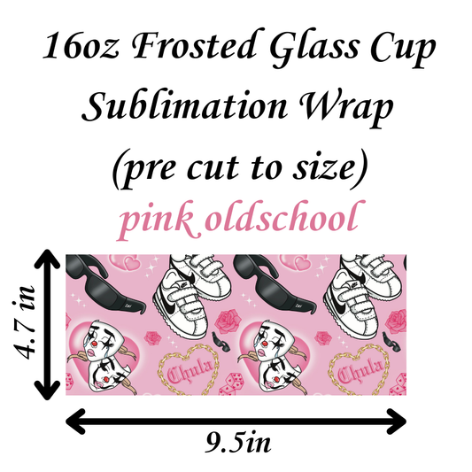 pink oldschool 16oz sublimation print