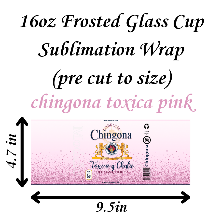 chignon toxica pink 16oz sublimation print