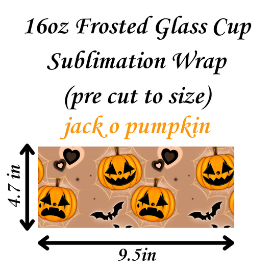 jack o pumpkin 16 oz sublimation print