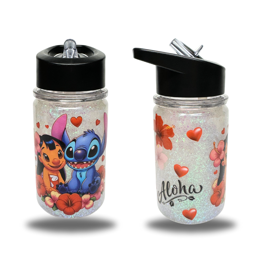 pre made aloha snow globe kids tumbler