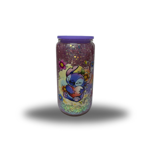 pre made blue guy snow globe tumbler