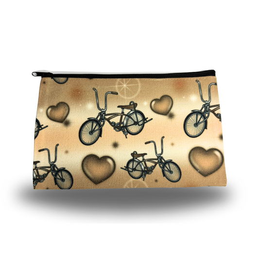 Brown lowrider makeup bag