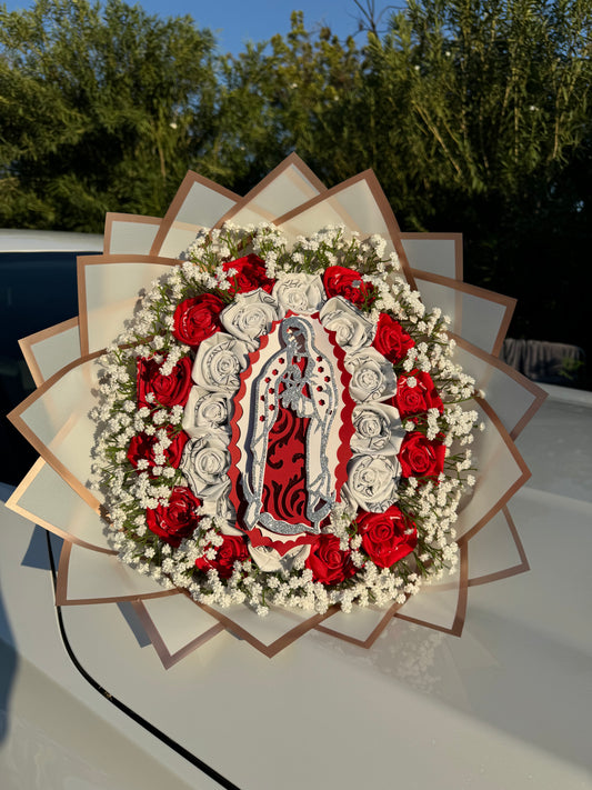 red and white 24 count bandana roses