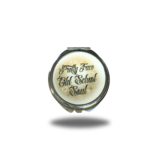 pretty face oldschool soul compact mirror tan