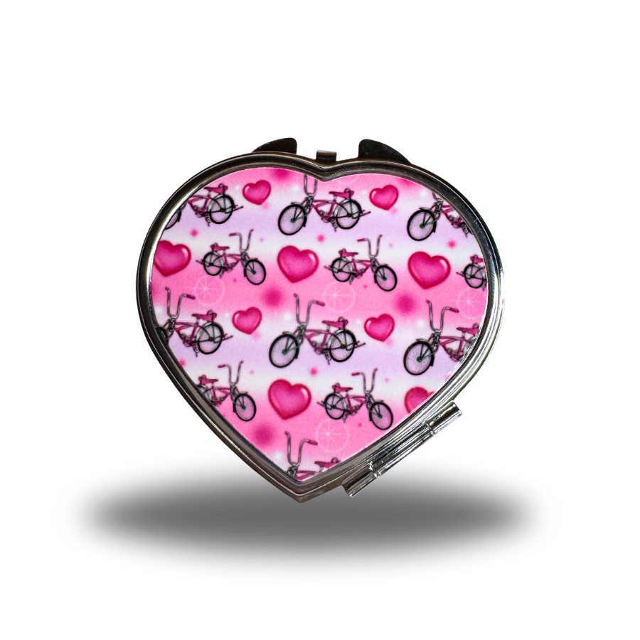 Lowrider bike compact mirror( pink )