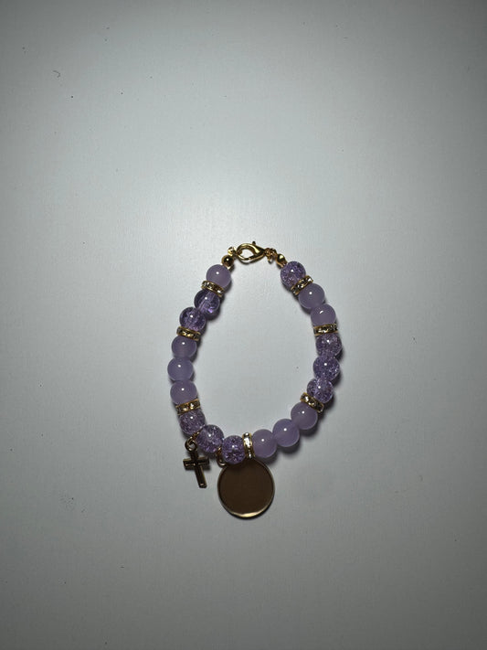 Purple customizable bracelet