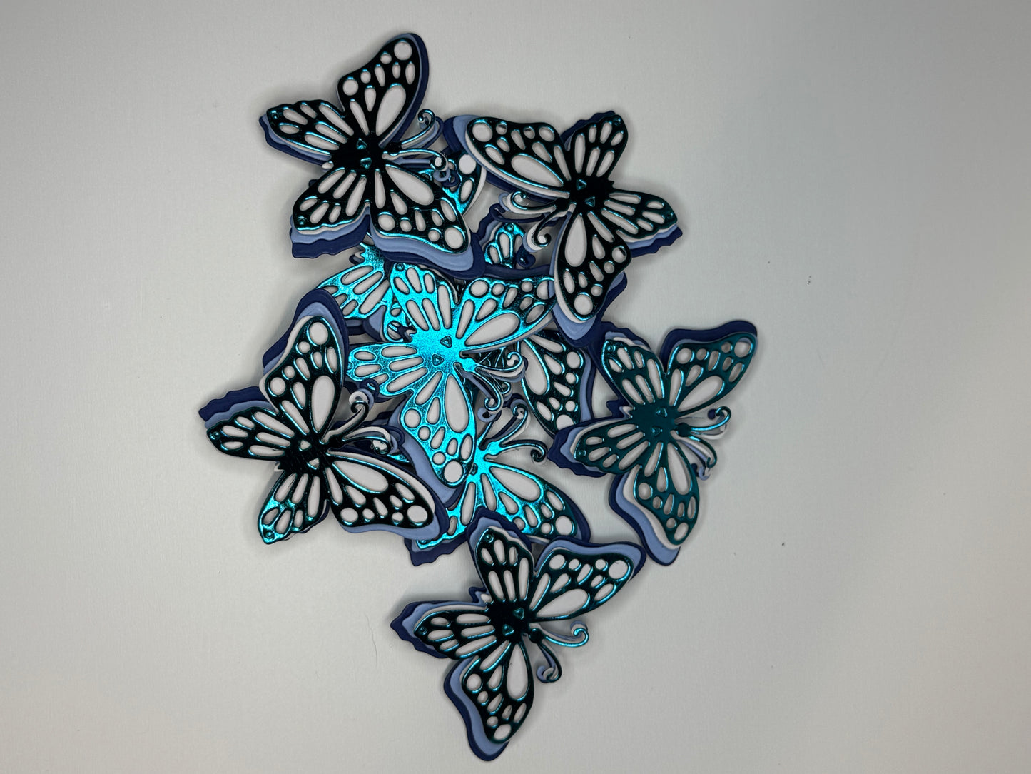 Single 3d blue butterfly