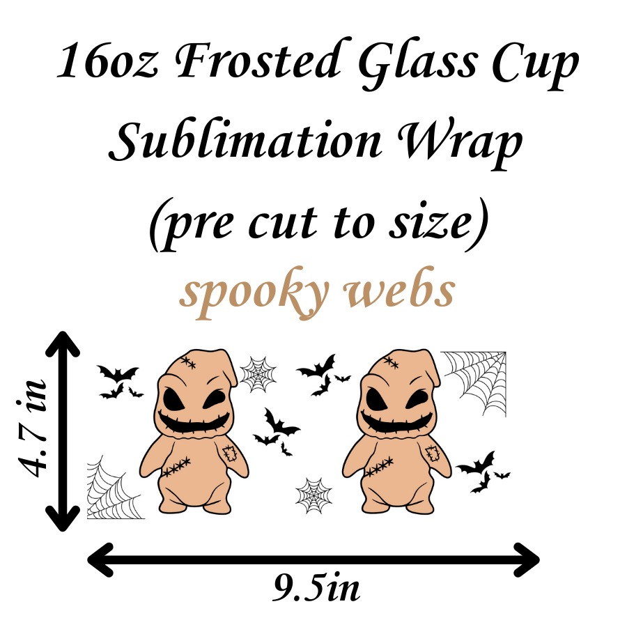 Spooky webs 16oz sublimation print