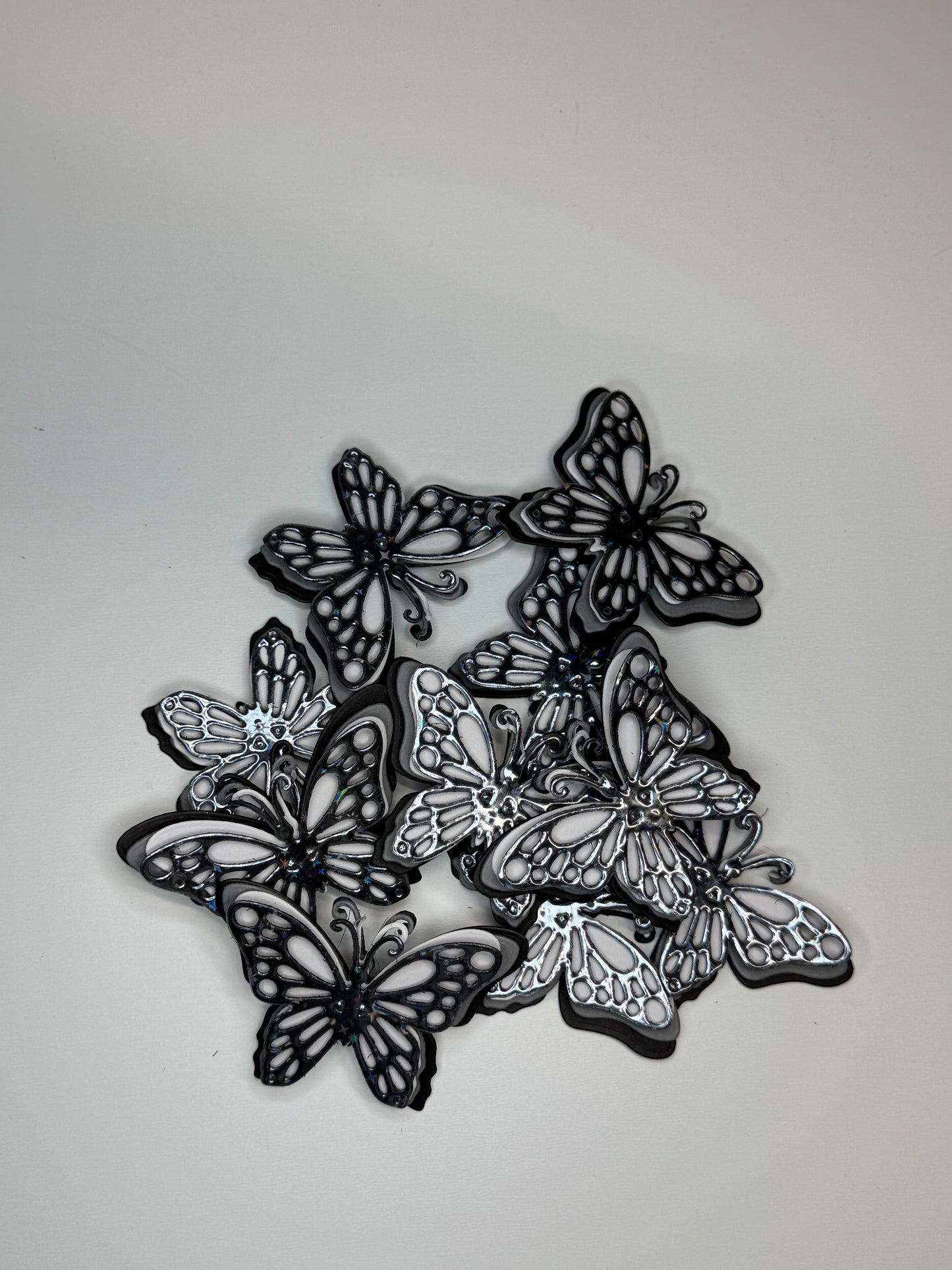 Single 3d black butterfly