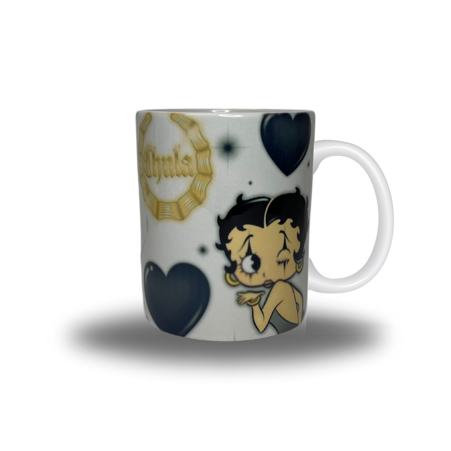 Black and white chula mug