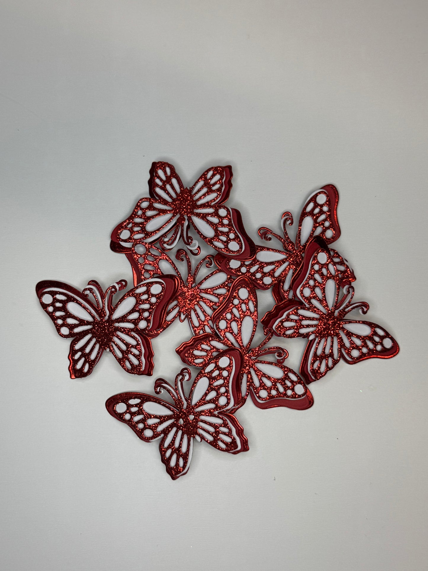 Single red 3d butterfly