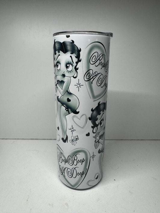 Black and white boop 20oz tumbler