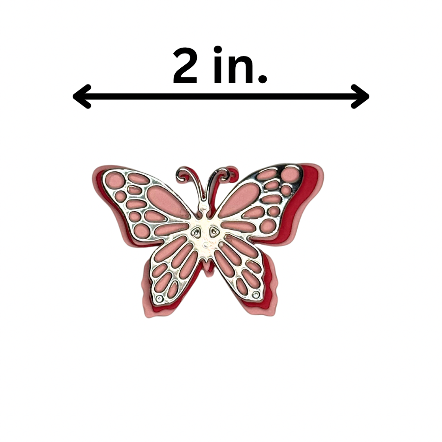 Single 3d pink butterfly