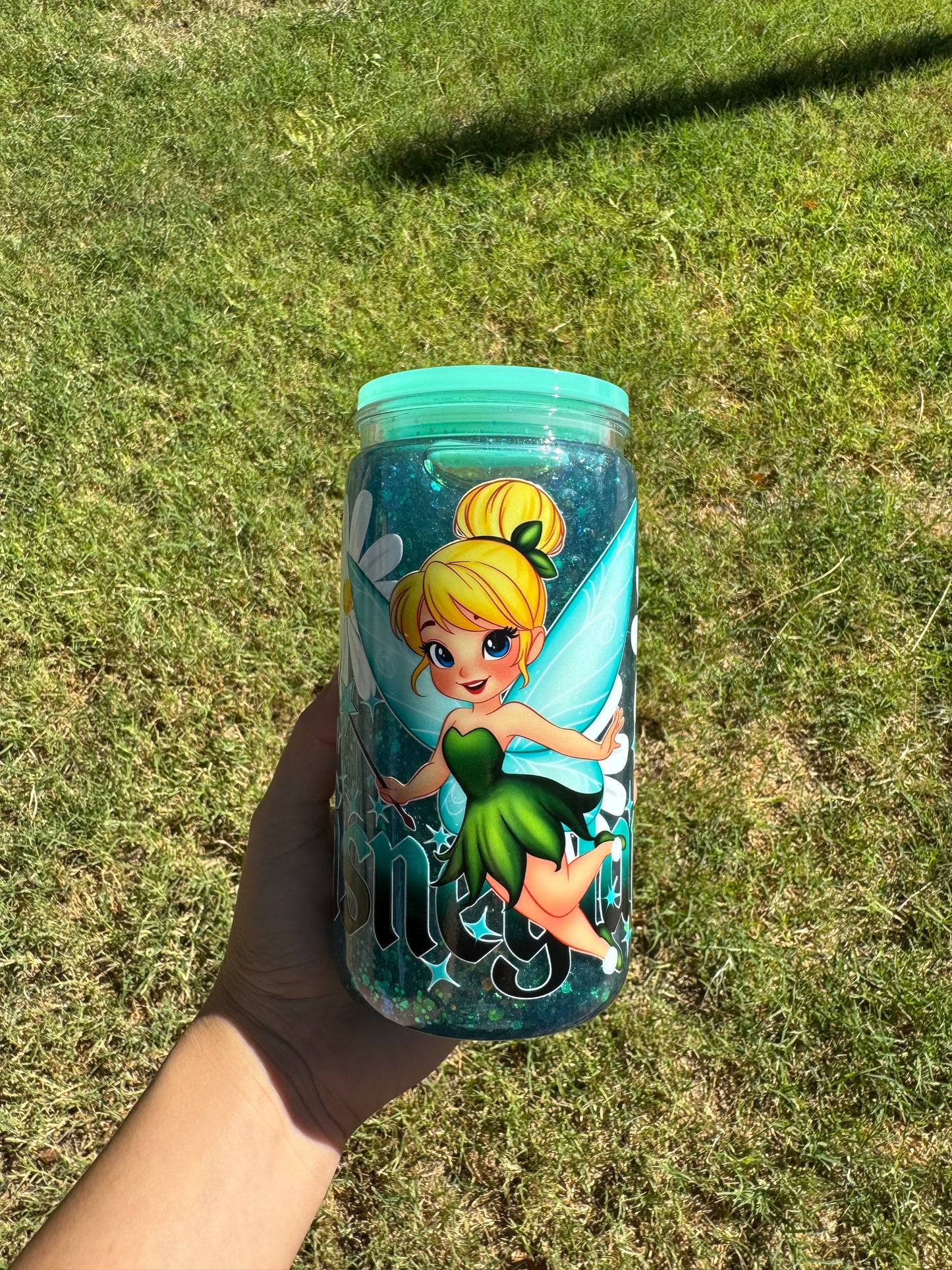 Pre made Tink snow globe tumbler