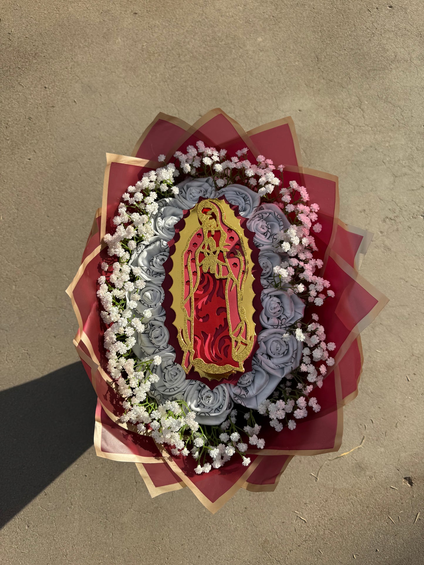 Mini red Virgin Mary bouquet