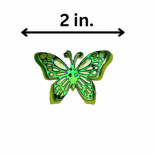 Single 3d green butterfly