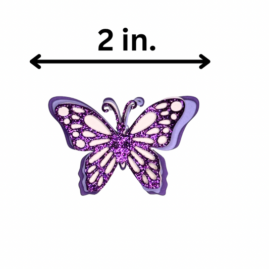 Single 3d purple butterfly