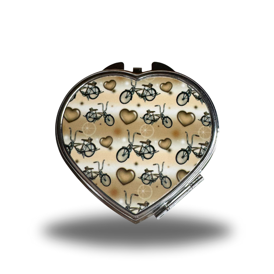 Lowrider bike compact mirror( brown )