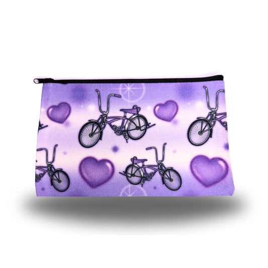 Purple lowrider makeup bag