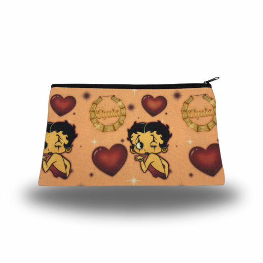 Red Chula Makeup Bag