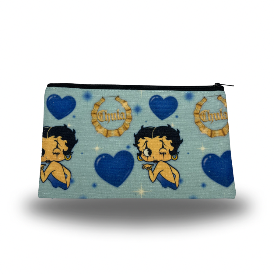 Blue Chula Makeup Bag
