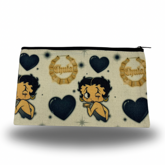 Black & White Chula Makeup Bag