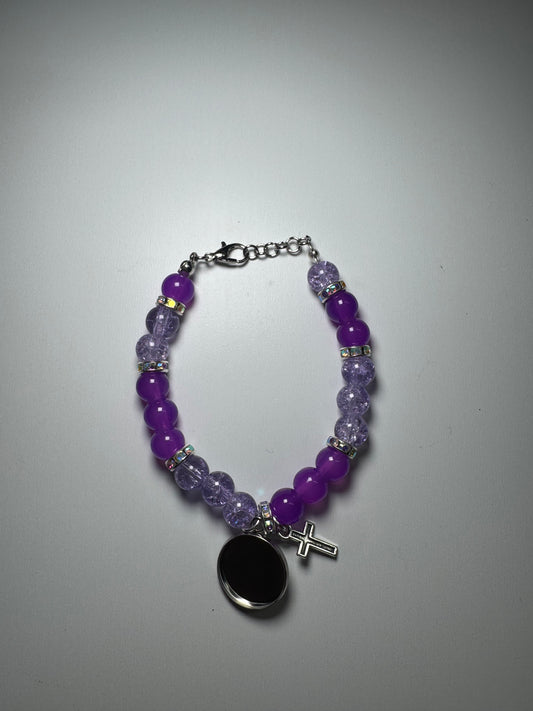 Purple customizable bracelet