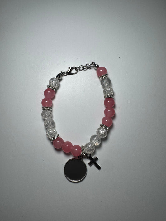 pink customizable bracelet