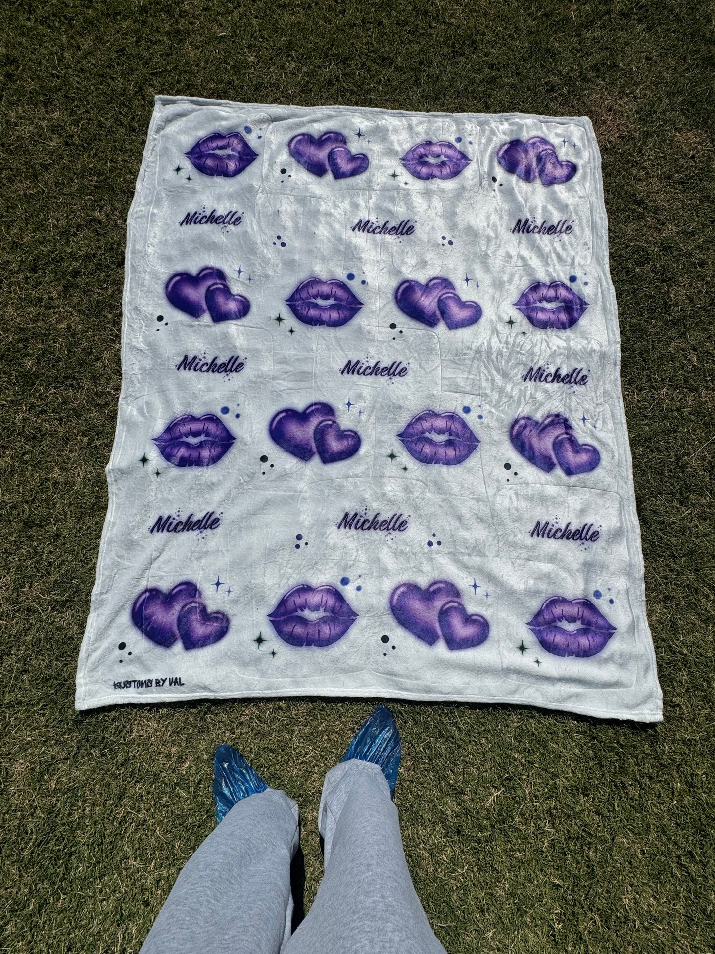 Purple Custom Blanket WITH NAME